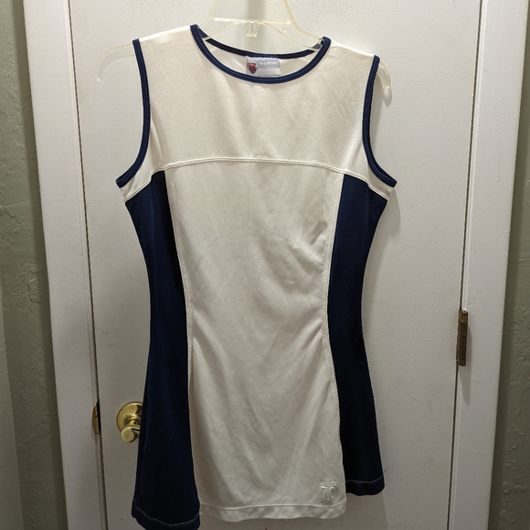 K-Swiss White and Blue Tank mini Dress Tennis - Picture 1 of 7